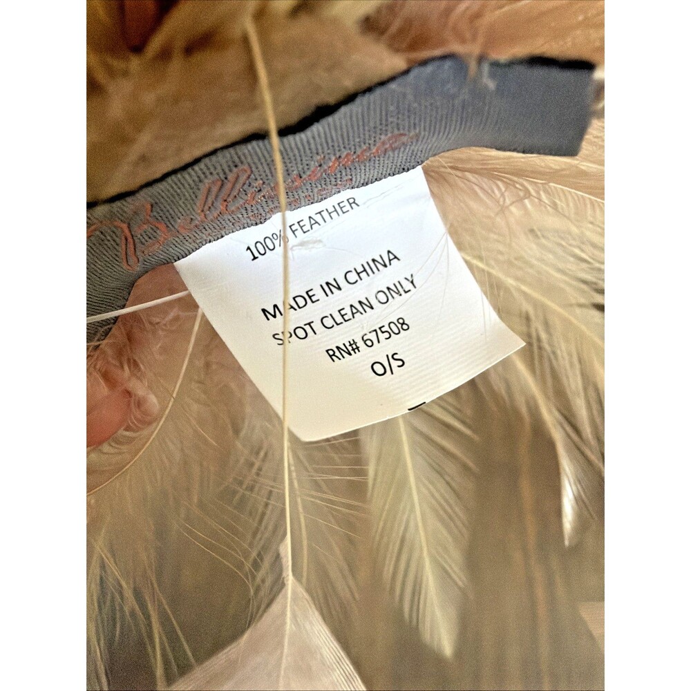 Bellissima Women's August Hats Multi Feather Fascinator Taupe Beige One Size - Picture 5 of 5